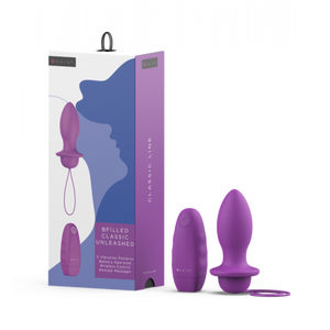 B-Swish Bfilled Classic Unleashed Vibrating Anal Plug - Orchid Box