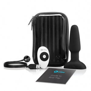 B-Vibe USB Rechargeable Rimming Plug Black with Pouch