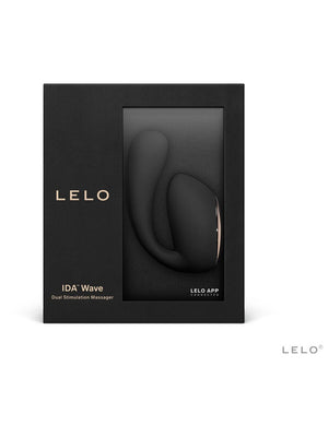 Lelo Ida Wave 3.7 Vibrator IDA Wave dual stimulation massager in black packaging on a white background