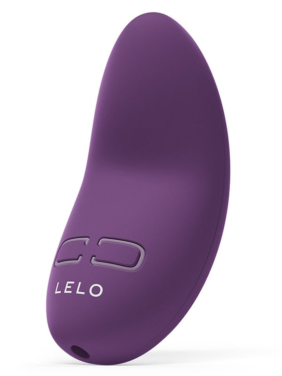 Purple device with 'LELO Lily 3 Personal Massager' branding on a white background