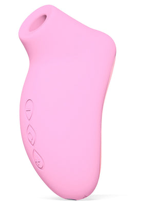 Pink LELO Sona 2 Travel Massager on a white background
