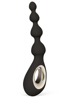 Black and gold LELO Soraya Beads Massager on a white background