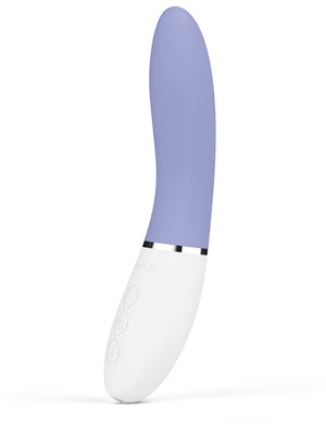 White and purple LELO Liv 3 Vibrator on a white background