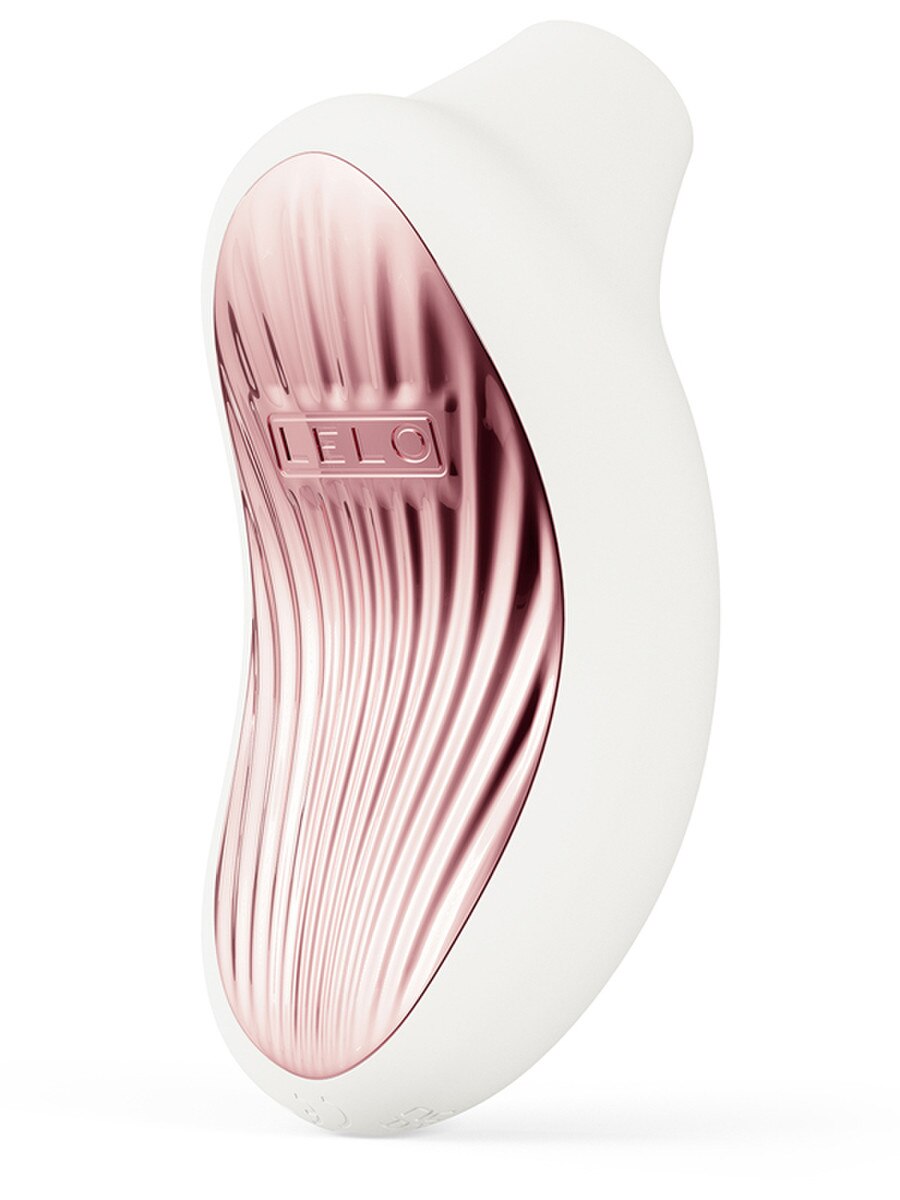 White and pink Lelo Sona 3 Sonic Massager product on a white background
