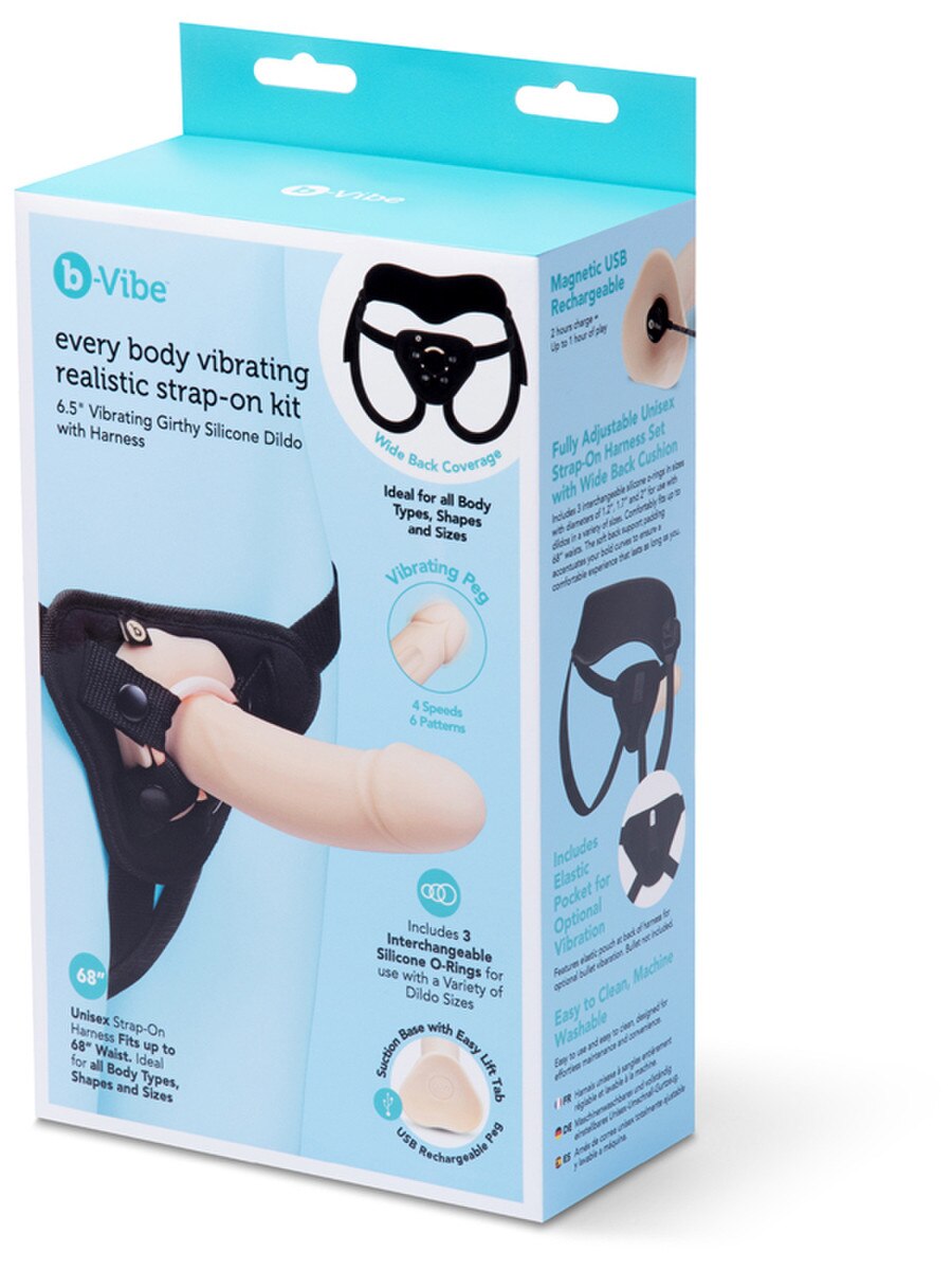 b-Vibe Every Body Vibrating Realistic Strap-On Kit