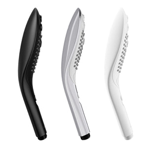 Womanizer Starlet 3 in black, silver, and white on a white background