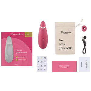 Womanizer Premium 2 full acessories_Raspberry