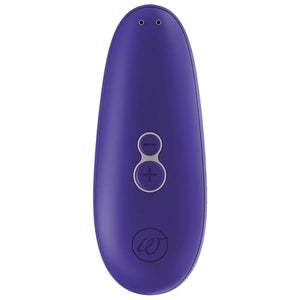 Purple Womanizer Starlet 3 with control buttons on a white background