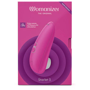 Womanizer Starlet 3 packaging on a pink and purple background