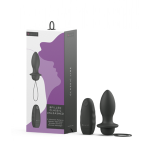 B-Swish Bfilled Classic Unleashed Vibrating Anal Plug - Box - Slate
