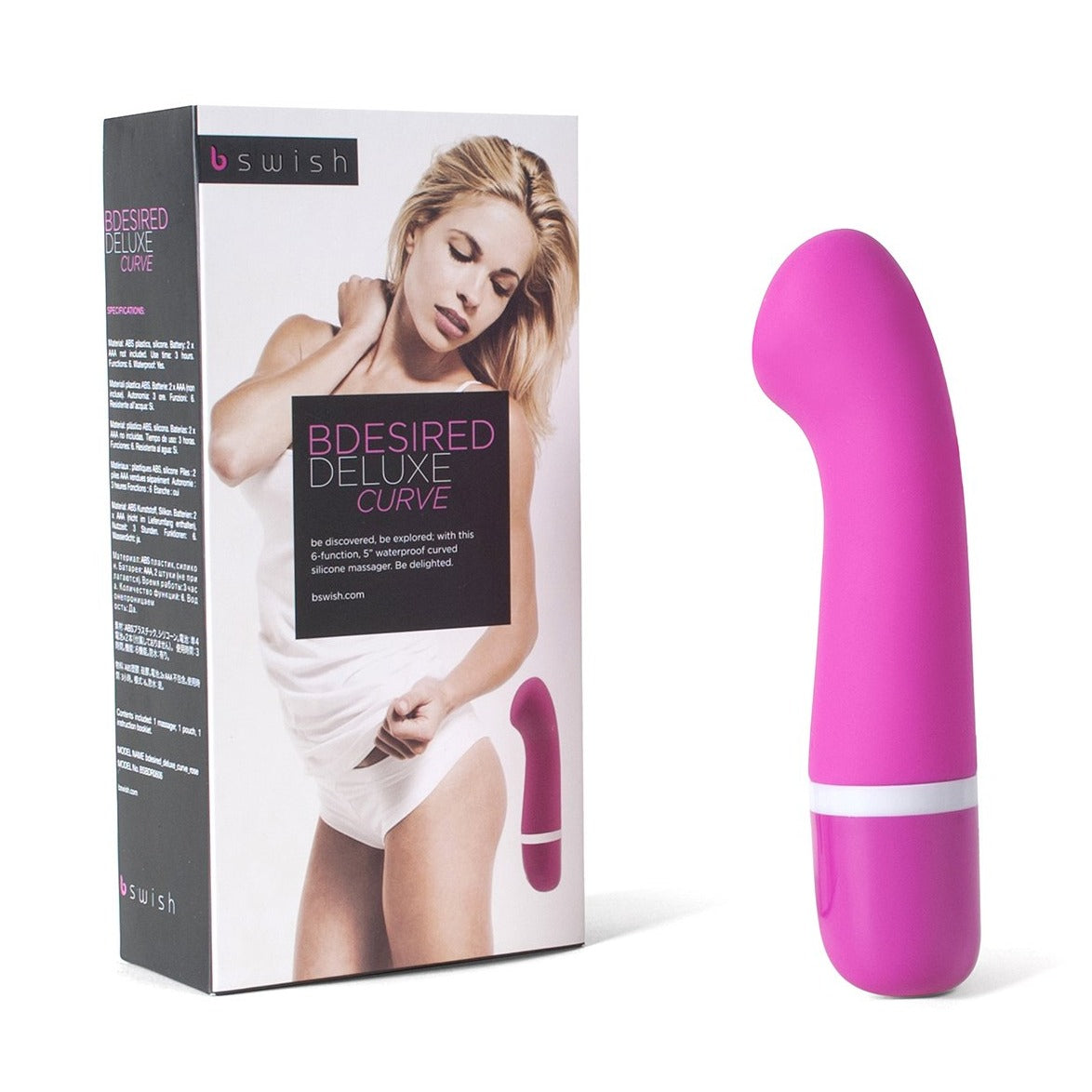 B-Swish Bdesired Deluxe Curve Vibrator - Box Rose