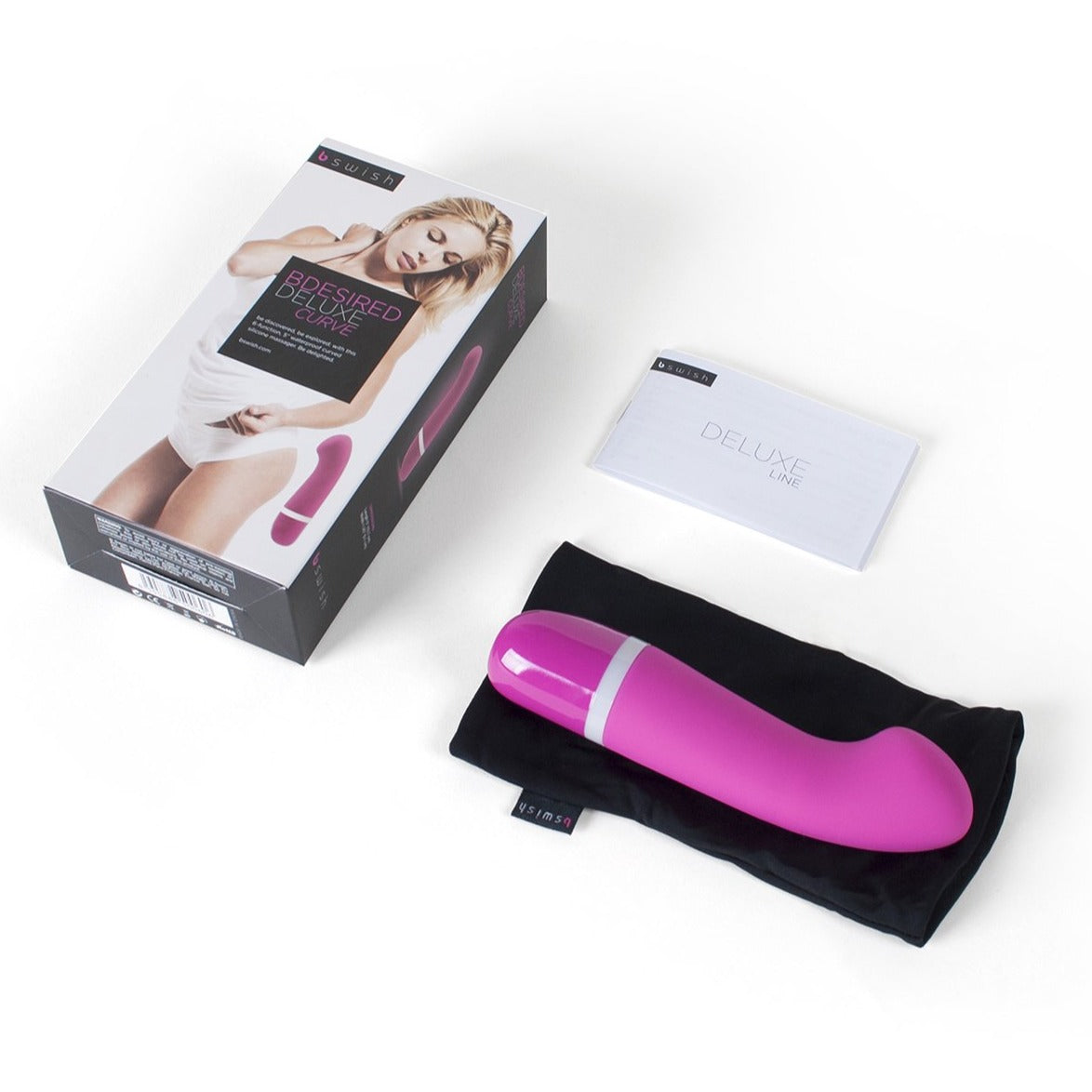 B-Swish Bdesired Deluxe Curve Vibrator - Full Set - Rose