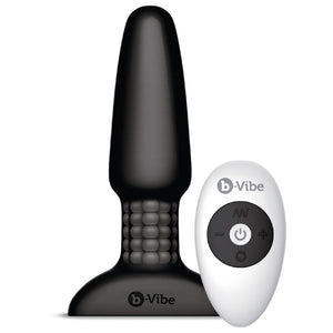 B-Vibe USB Rechargeable Rimming Plug Black with Remote
