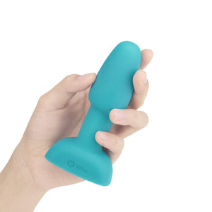 B-Vibe USB Rechargeable Petite Rimming Plug - Teal on Hands