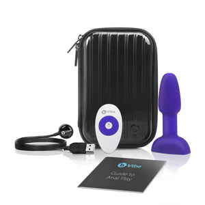 B-Vibe USB Rechargeable Petite Rimming Plug full set - purple 