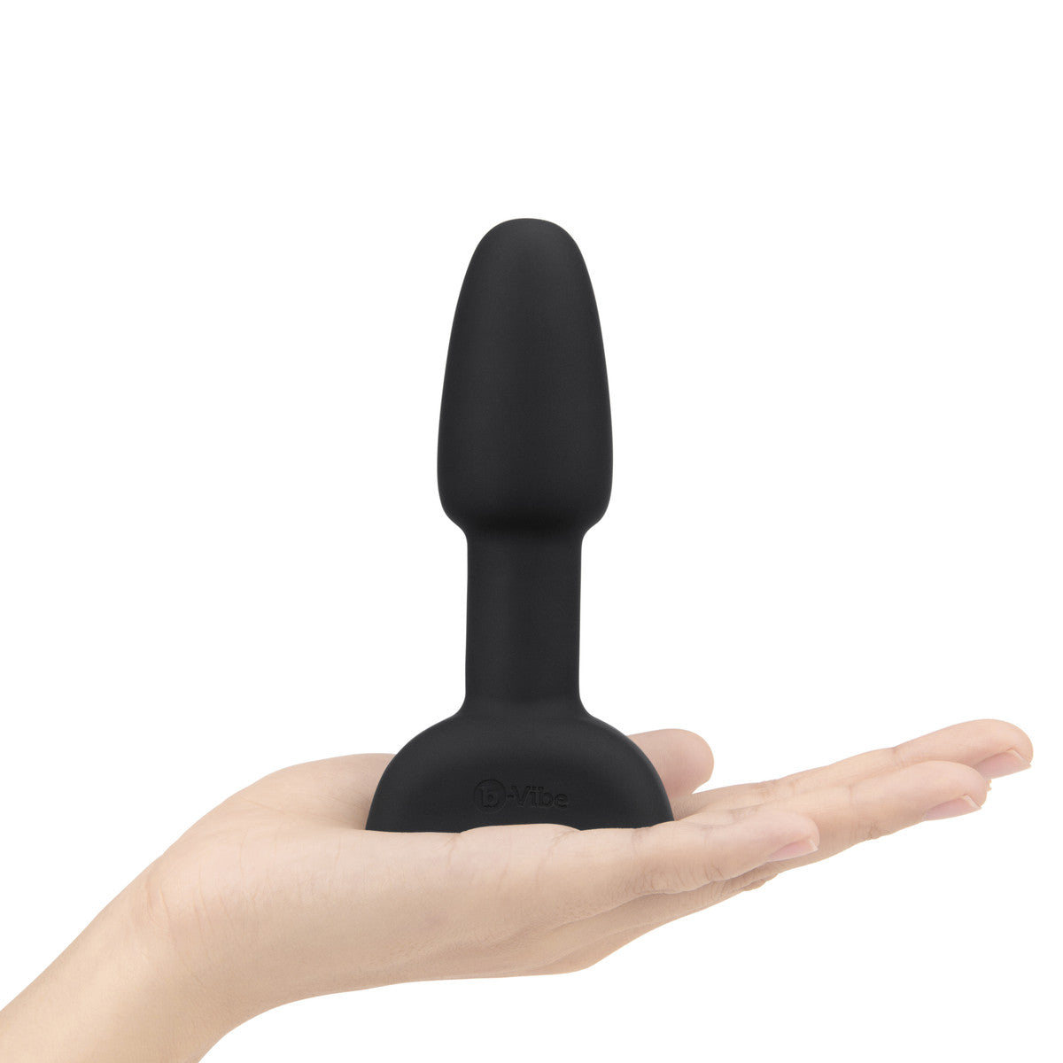 B-Vibe USB Rechargeable Petite Rimming Plug - Black On Hands