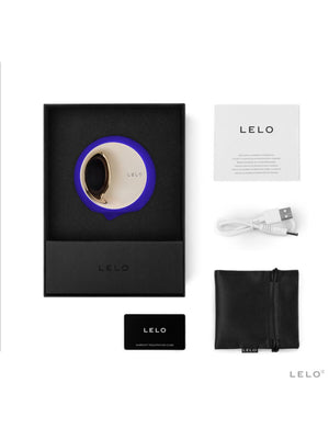 LELO product packaging with accessories on a white background