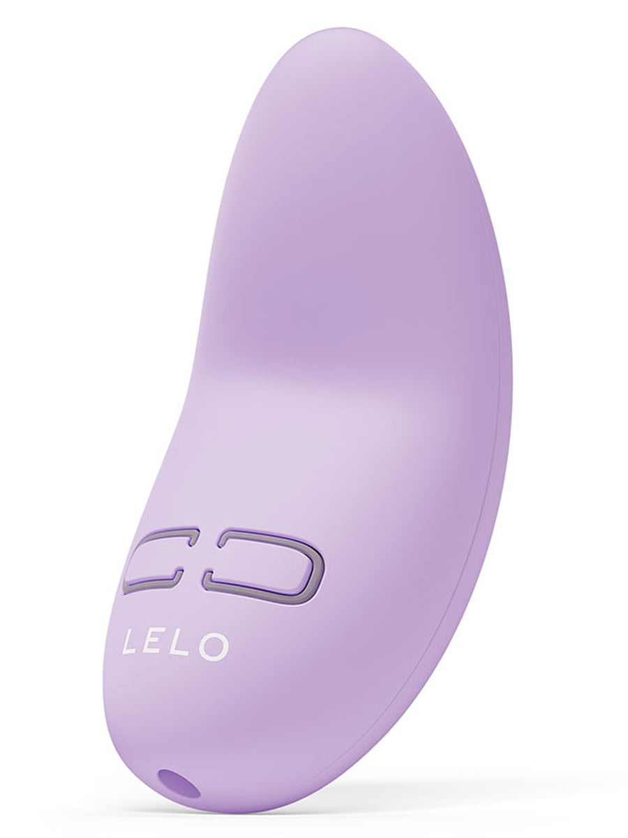 Purple electronic device with 'LELO Lily 3 Personal Massager' branding on a white background