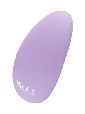 Purple LELO Lily 3 Personal Massager with certification logos on a white background