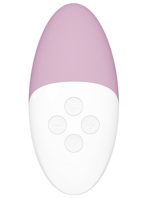White and purple Lelo Siri 3 Sound Activated Vibrator with control buttons on a white background