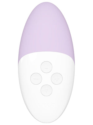 White Lelo Siri 3 Sound Activated Vibrator with purple top on a white background
