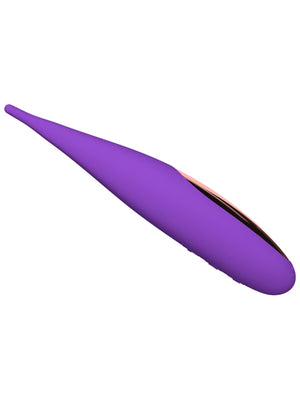 Purple LELO Dot Travel Device on a white background
