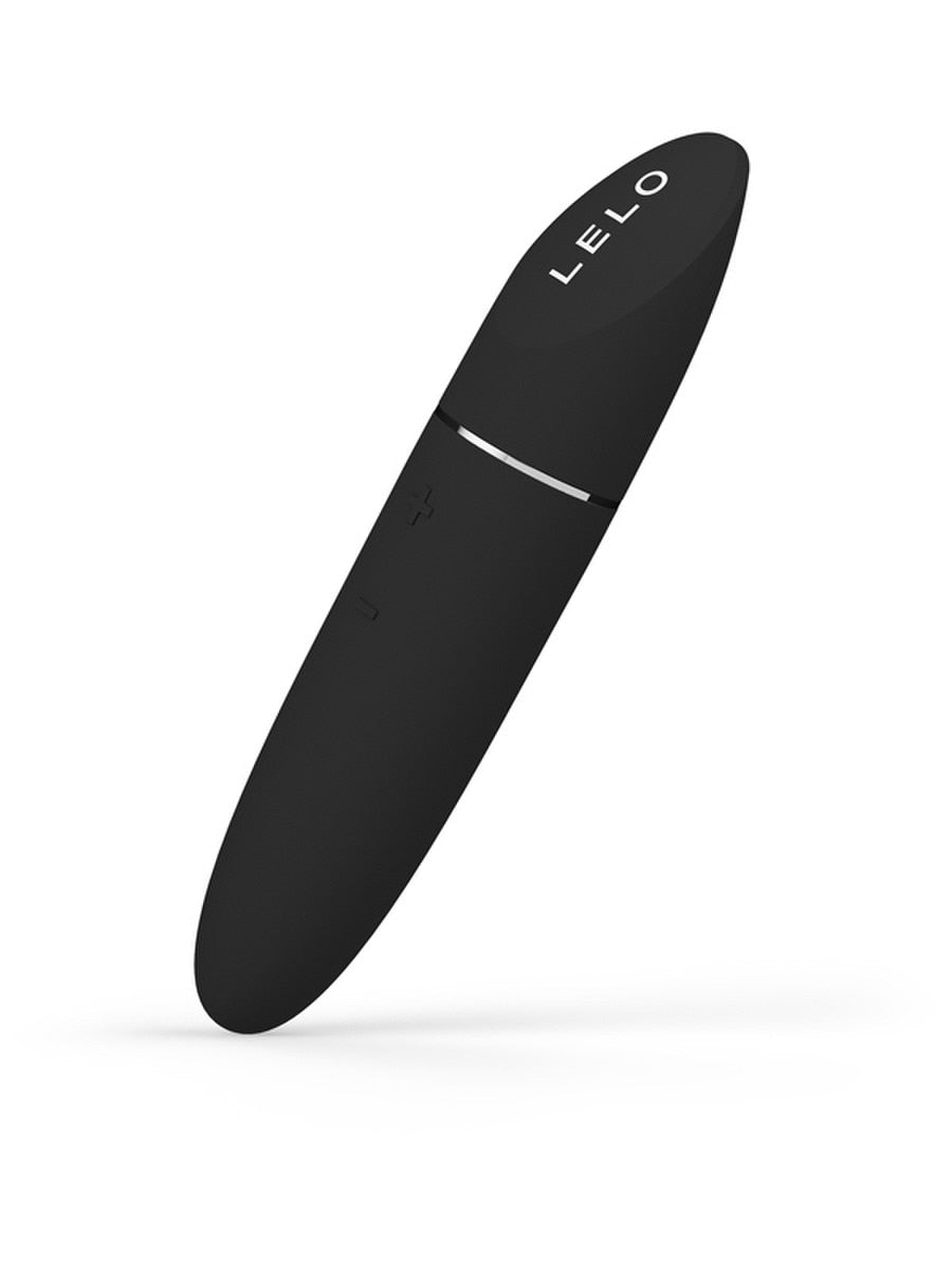 Black device with 'Lelo Mia 3 4.4" Discreet Massager' branding on a white background