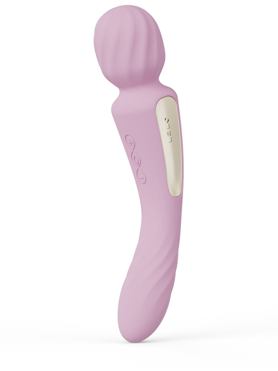 Pink Lelo Switch 8 Double Ended Vibrator with brand logo on a white background
