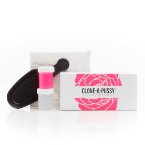 Clone-A-Pussy product set with packaging on a white background