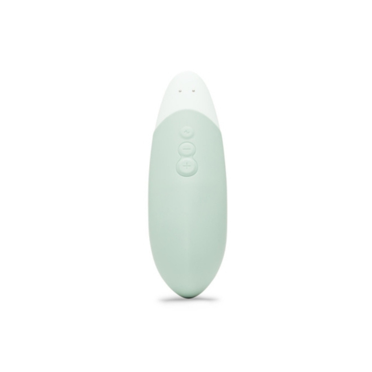 Mint green Womanizer Vibe Massager with brand logo on a white background