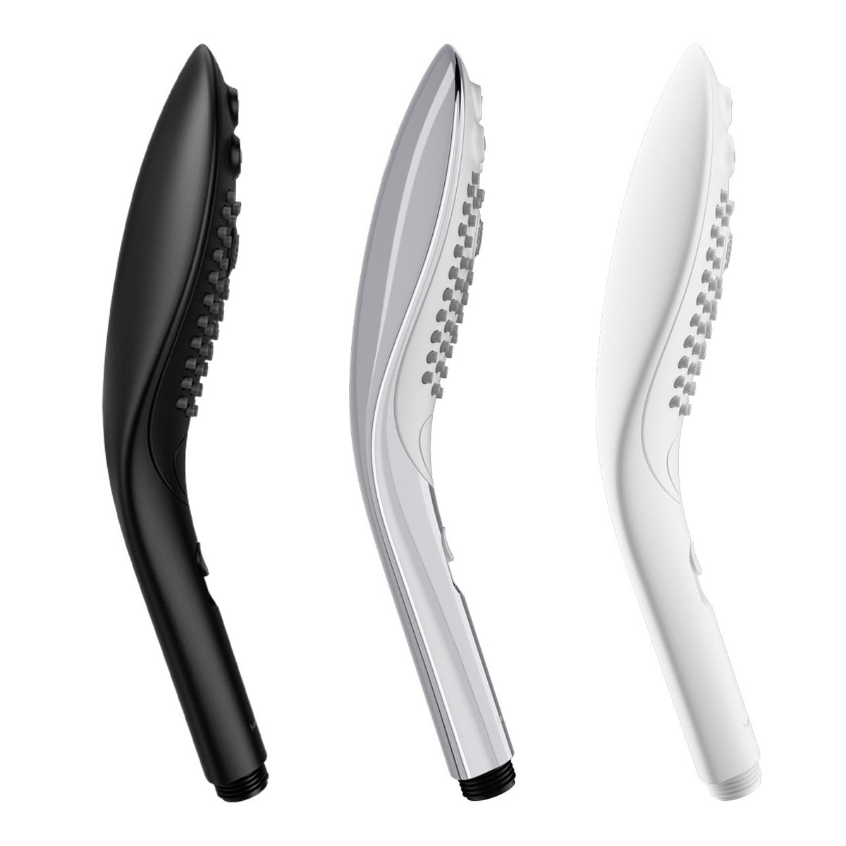Womanizer Starlet 3 in black, silver, and white on a white background