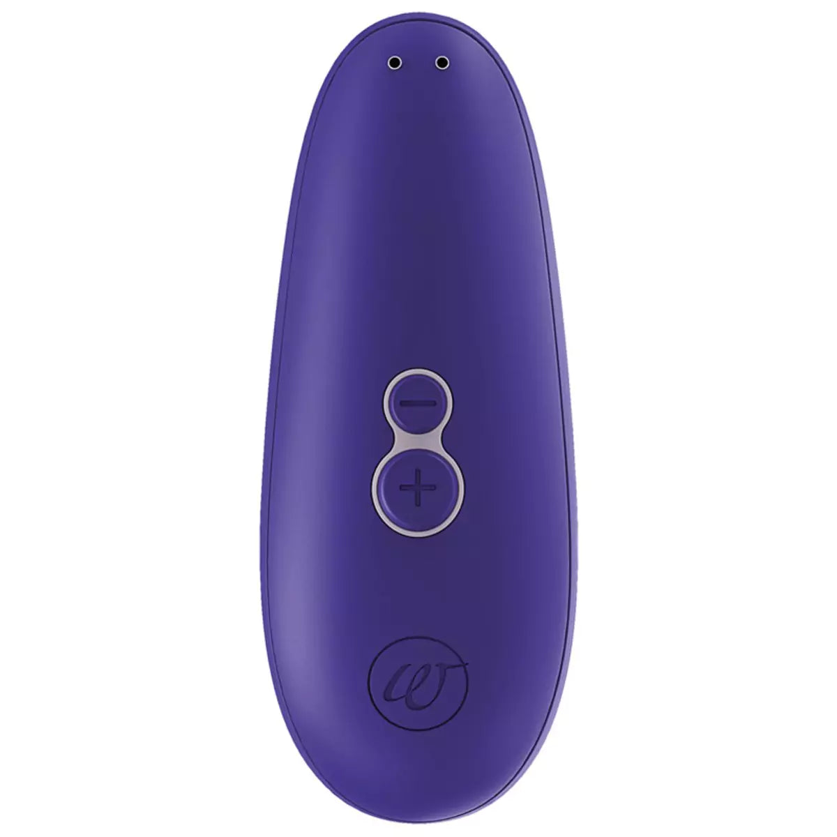 Purple Womanizer Starlet 3 with control buttons on a white background