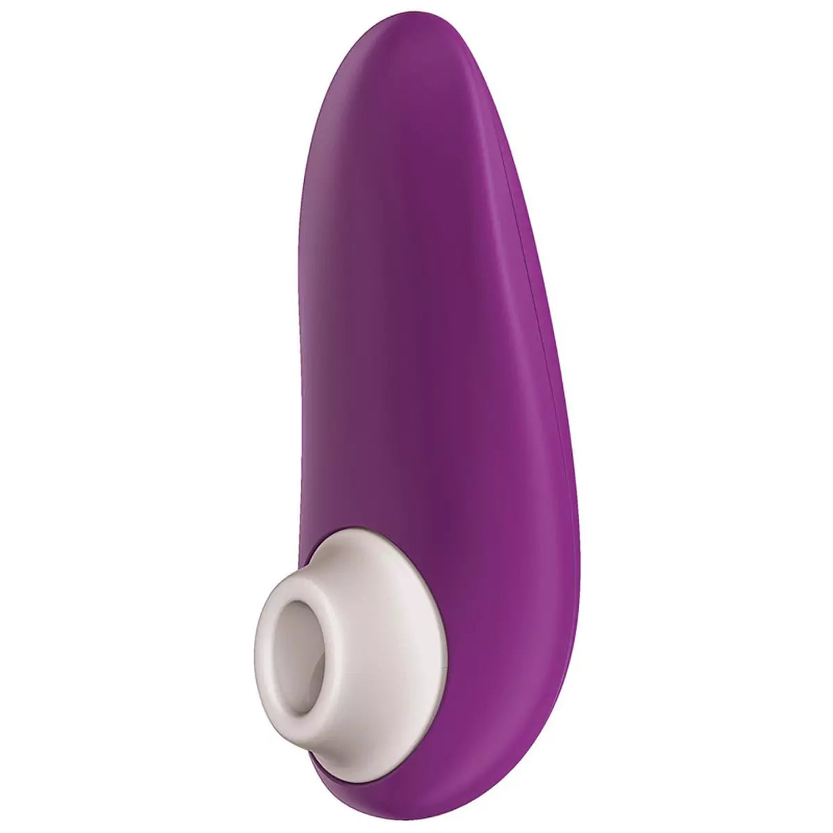 Purple and white object on a white background