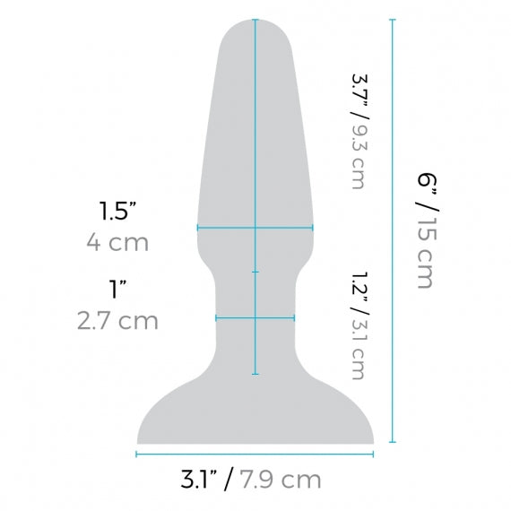 B-Vibe USB Rechargeable Rimming Plug Dimensions