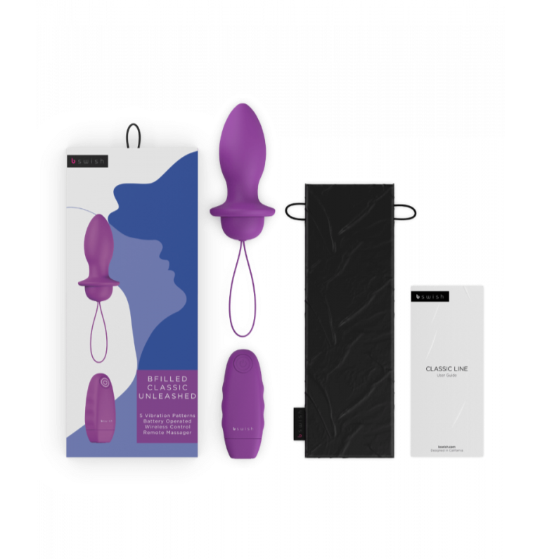 B-Swish Bfilled Classic Unleashed Vibrating Anal Plug