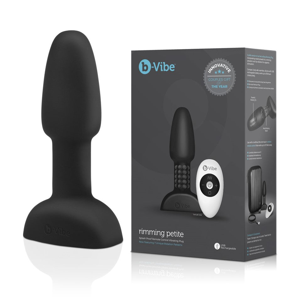 B-Vibe USB Rechargeable Petite Rimming Plug balck