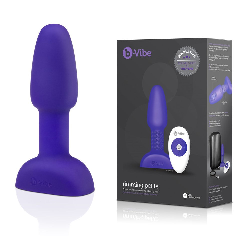 B-Vibe USB Rechargeable Petite Rimming Plug with box
